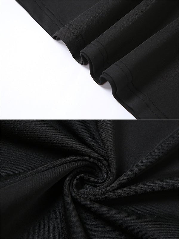 Vestido Premamá Negro Ajustado con Abertura Frontal