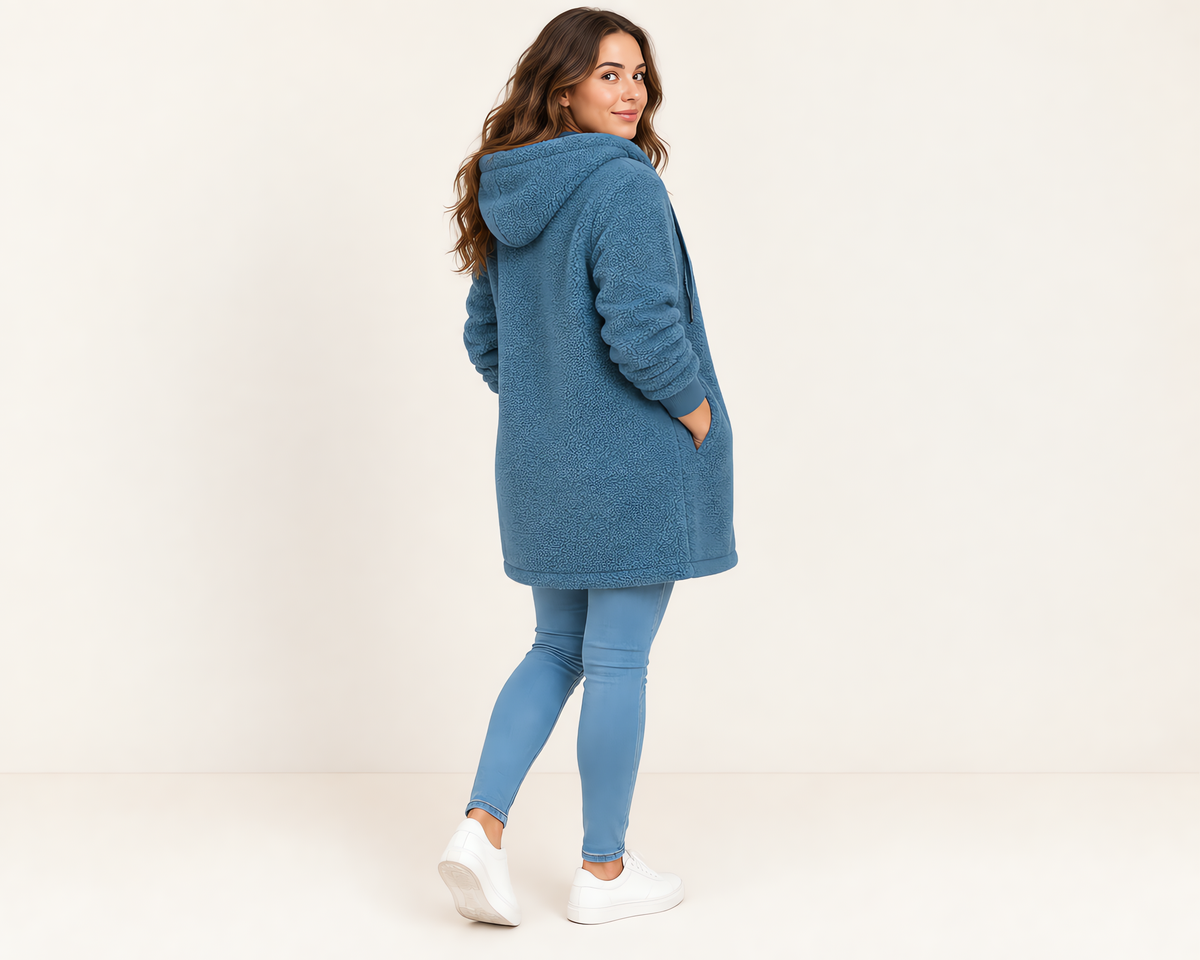 Neva - Chaqueta de Borreguito con Capucha