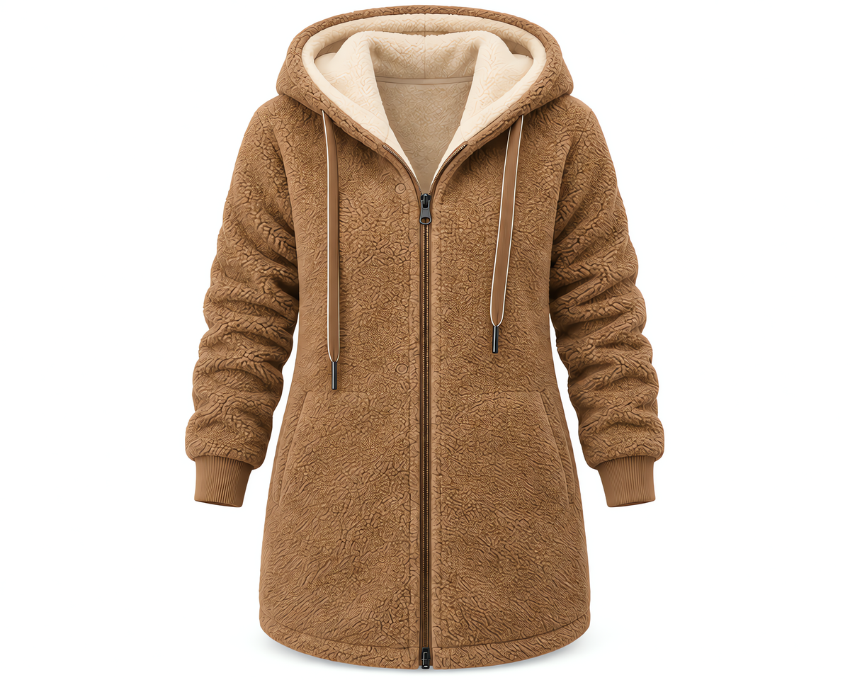 Neva - Chaqueta de Borreguito con Capucha