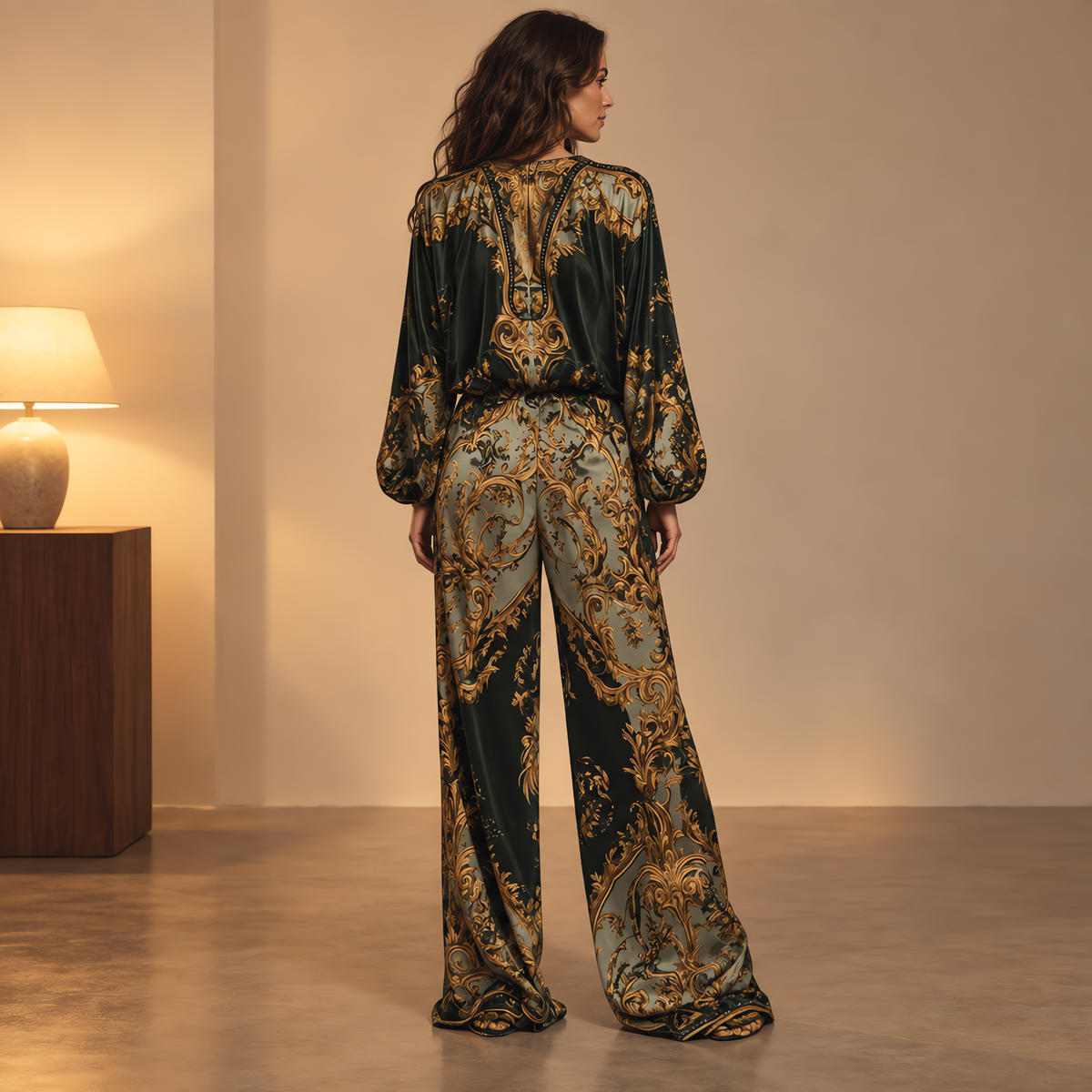 Aurelia - Conjunto Blusa y Pantalón Estampado