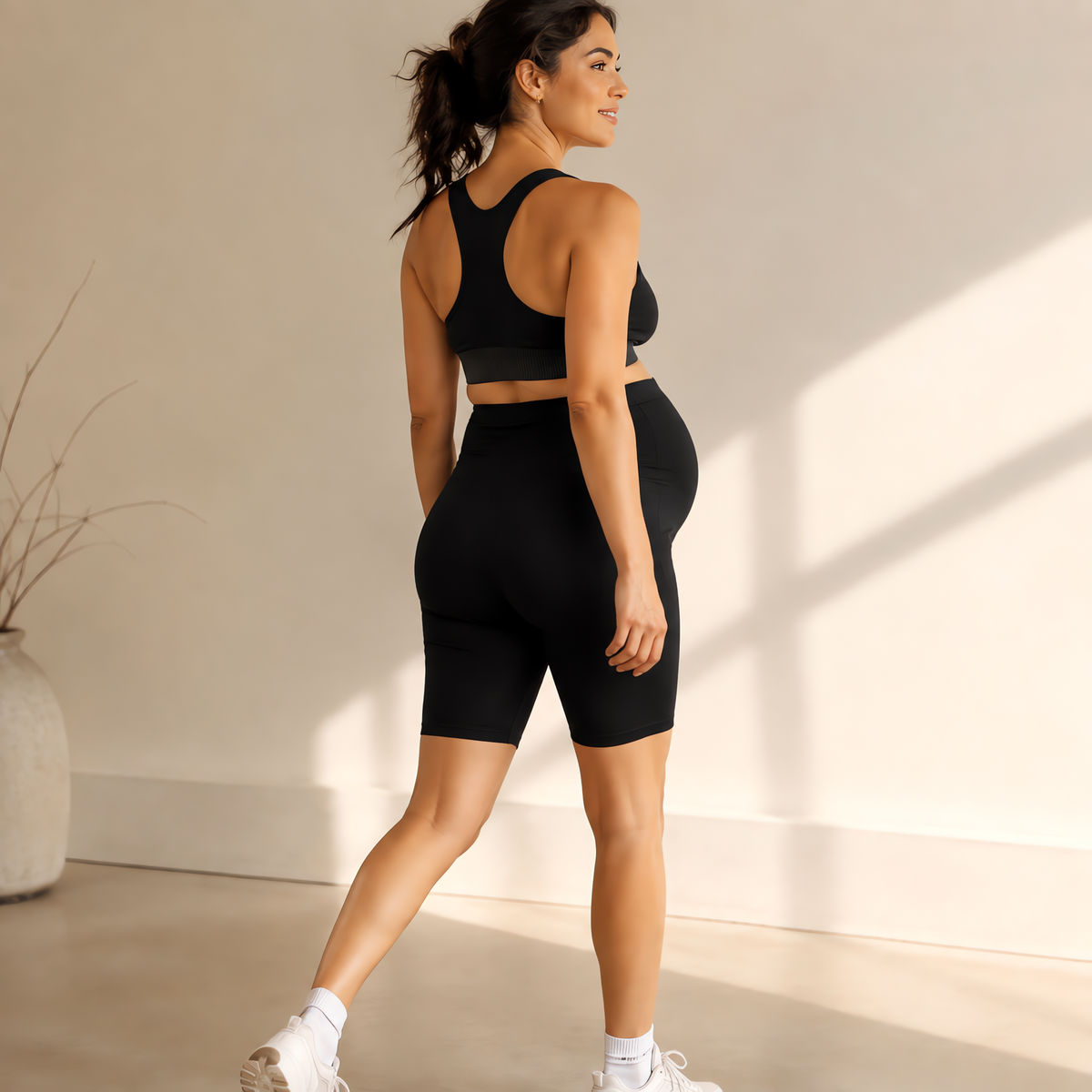 Mallas Cortas Premamá Negras