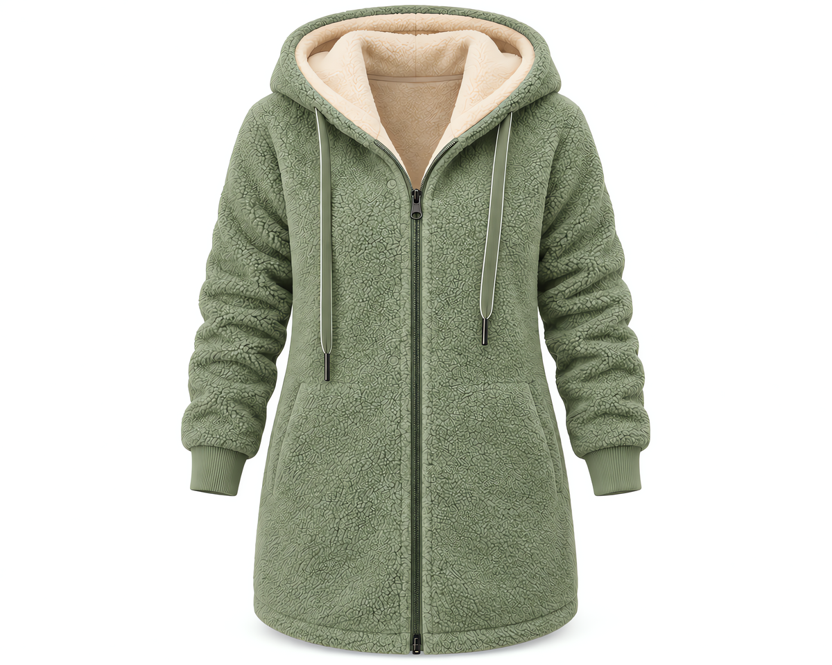 Neva - Chaqueta de Borreguito con Capucha