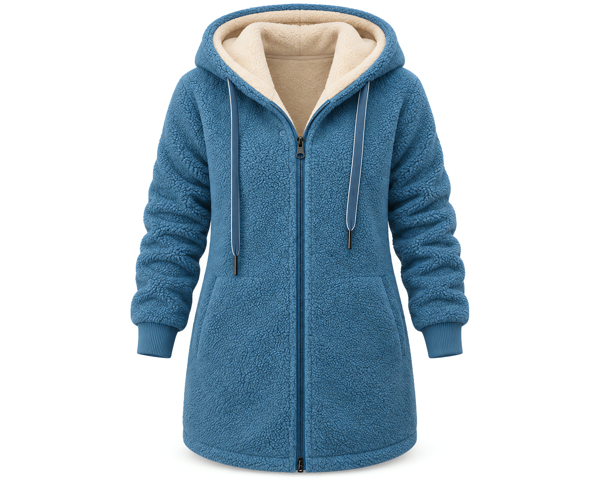 Neva - Chaqueta de Borreguito con Capucha