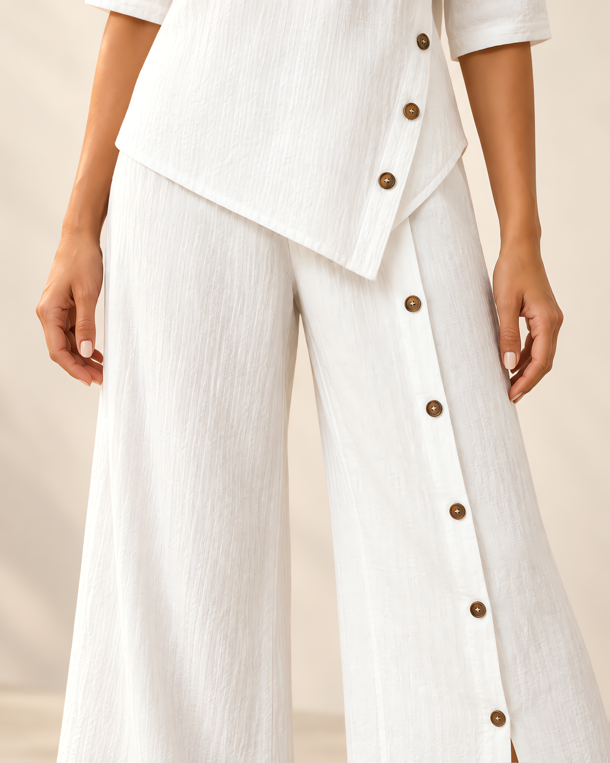 Vega - Conjunto Top Asimétrico y Pantalón Ancho