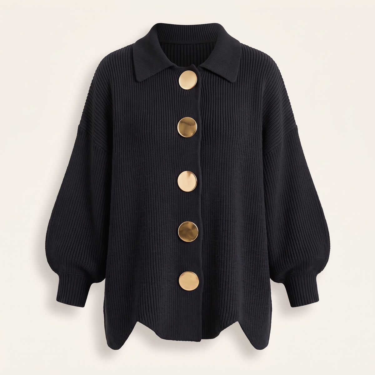 Victoire - Cárdigan Oversize con Botones Dorados