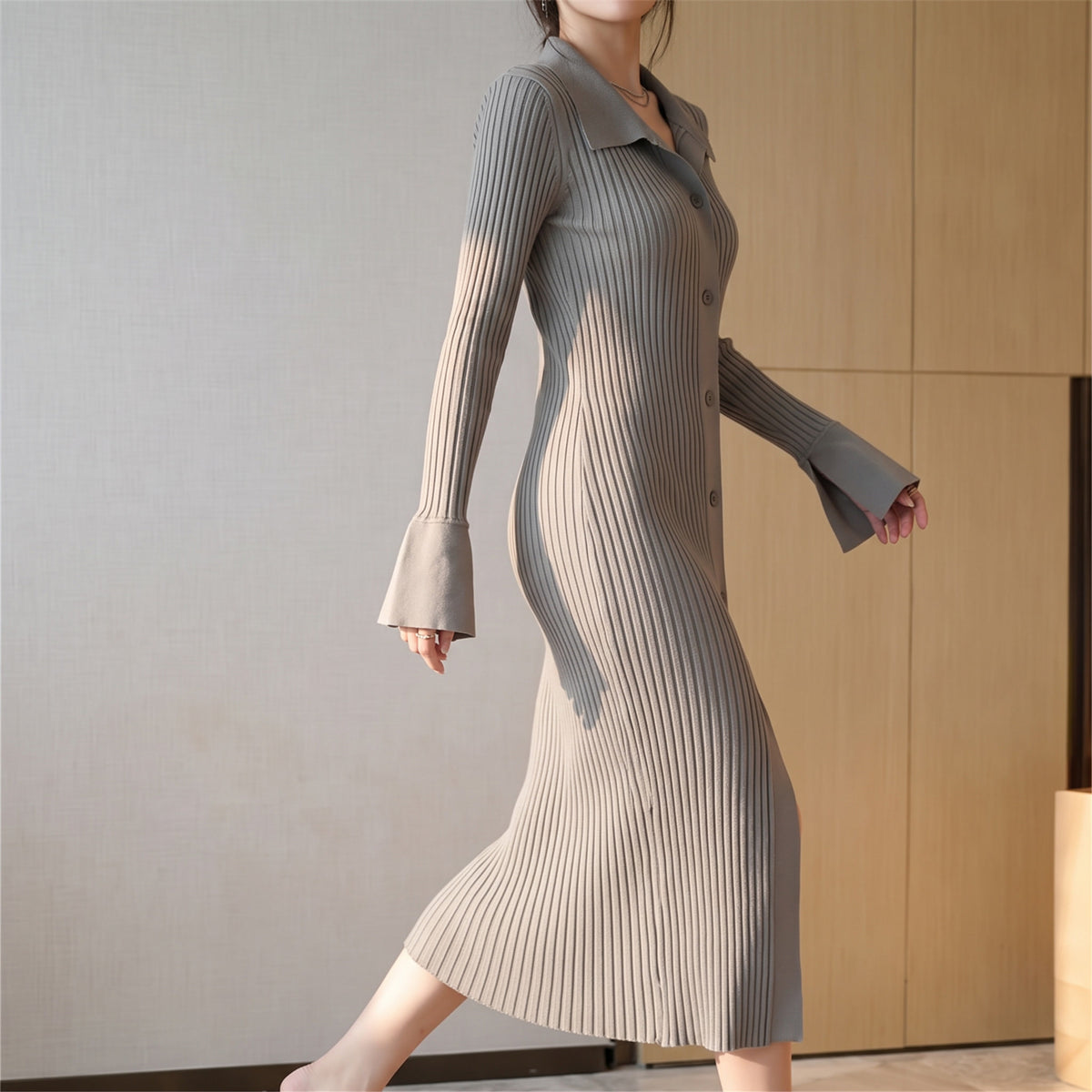 Selene - Vestido Midi de Punto
