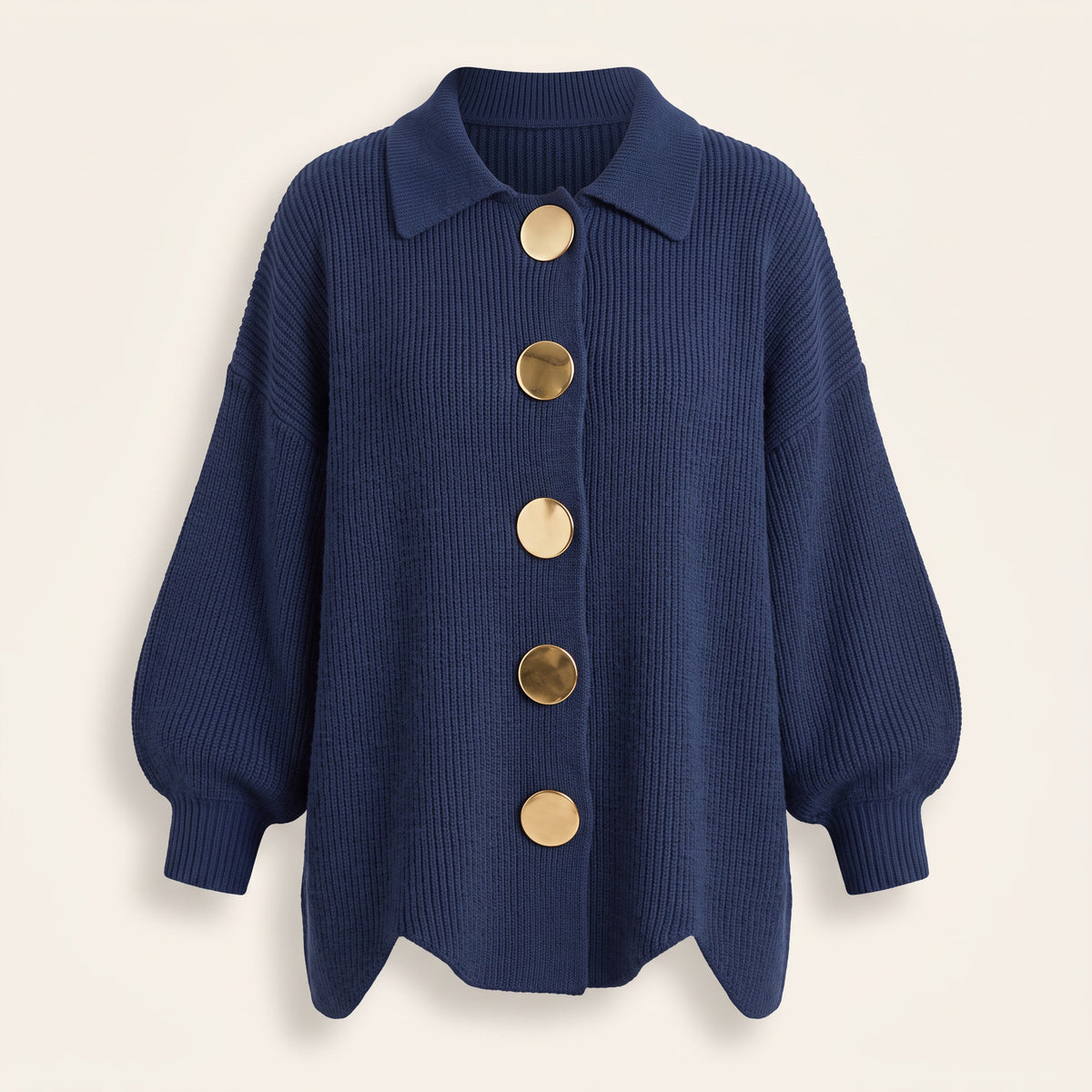 Victoire - Cárdigan Oversize con Botones Dorados