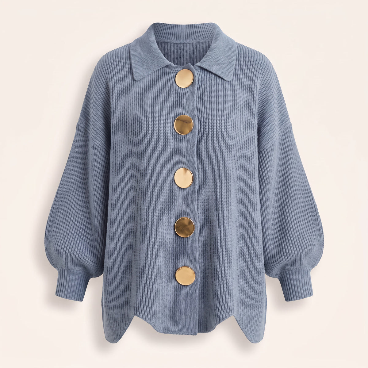 Victoire - Cárdigan Oversize con Botones Dorados