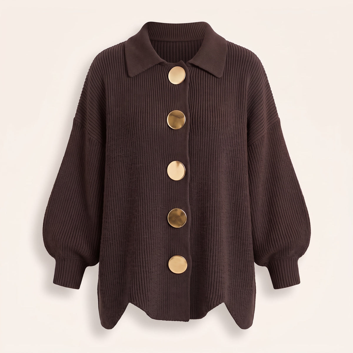 Victoire - Cárdigan Oversize con Botones Dorados
