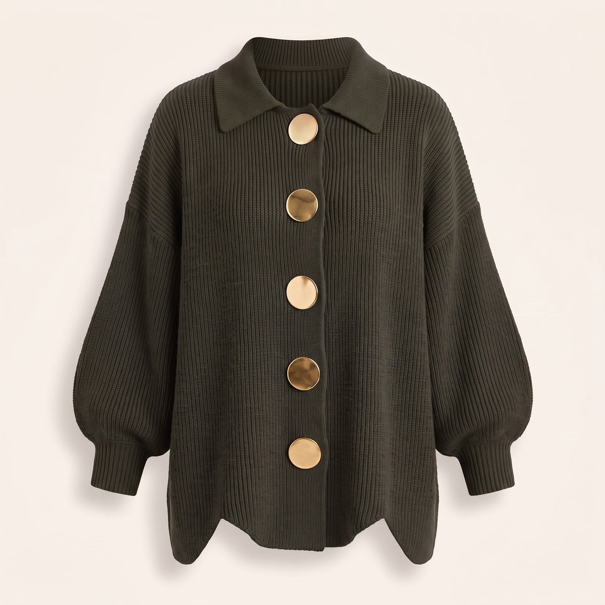 Victoire - Cárdigan Oversize con Botones Dorados