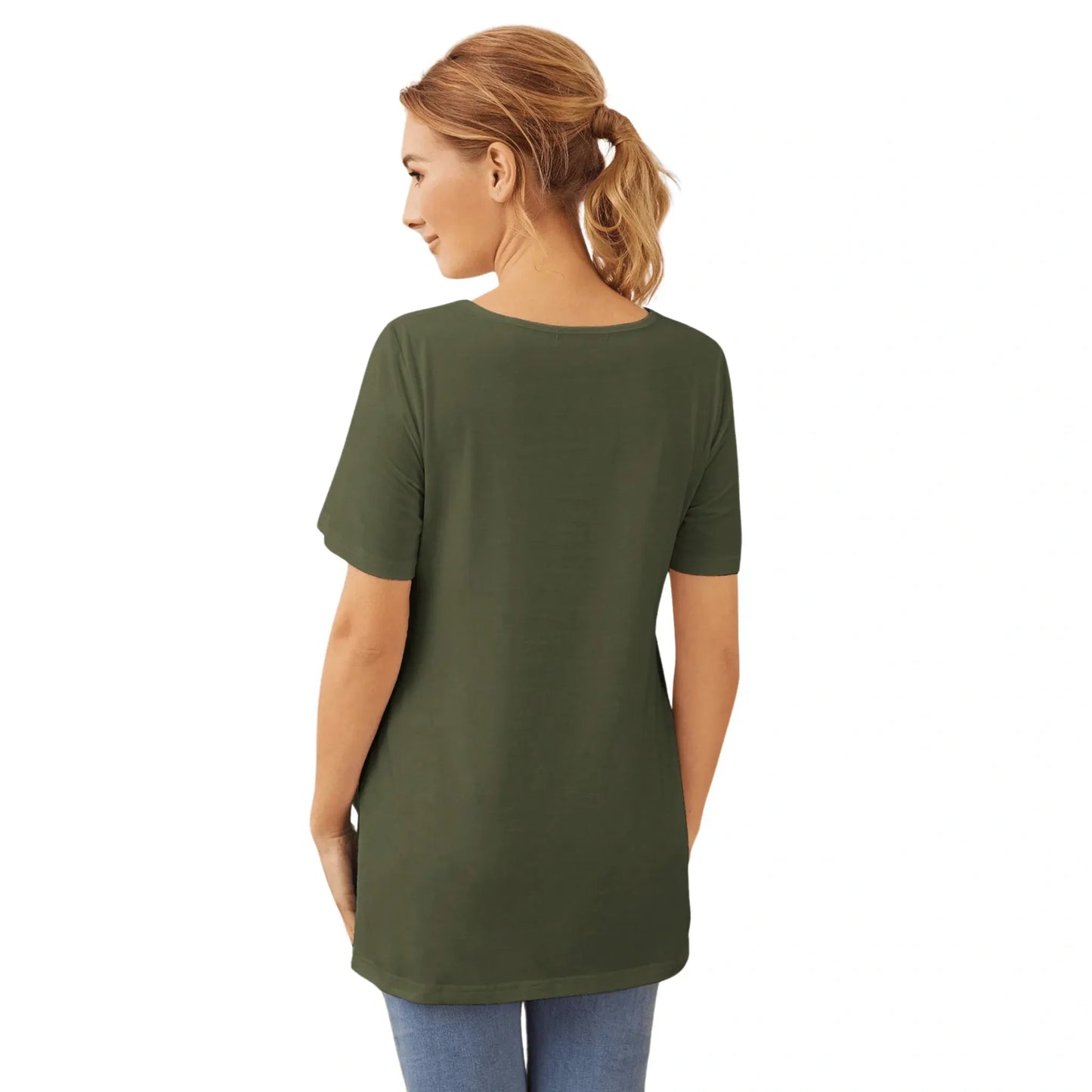 Camiseta Premamá Túnica de Manga Corta