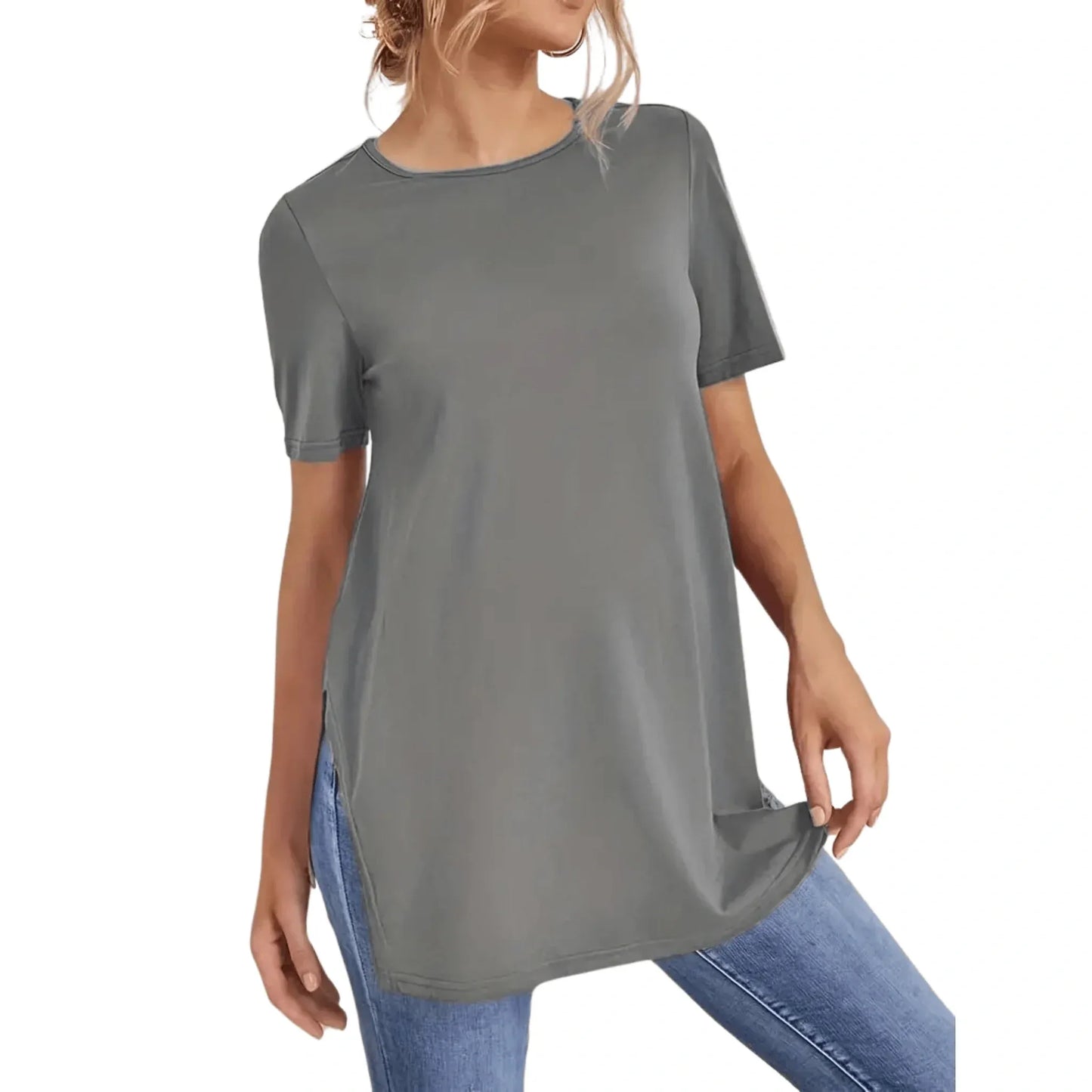 Camiseta Premamá Túnica de Manga Corta