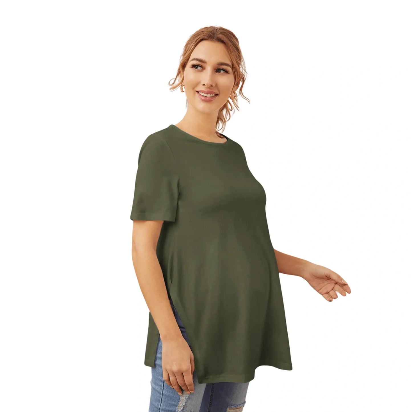 Camiseta Premamá Túnica de Manga Corta